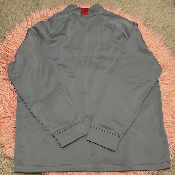 Speedo men fleece 1/4 zip sweater Grey and red - Picture 3 of 4